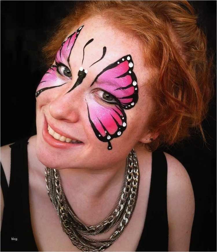 Fasching Schminken Vorlagen Erwachsene Inspiration so Schminken Sie Einen Farbenfrohen Schmetterling Auf