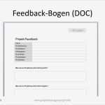 Feedback Fragebogen Vorlage Schönste Feedback Vom Projektteam Einfordern Mit Feedback Bogen