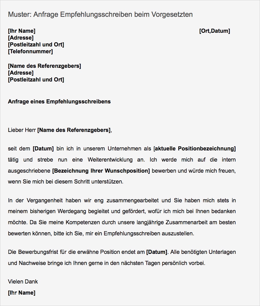57 Neu Feedback Vorgesetzter Vorlage Abbildung 2 Muster kostenlos Anfrage Empfehlungsschreiben Vorgesetzten
