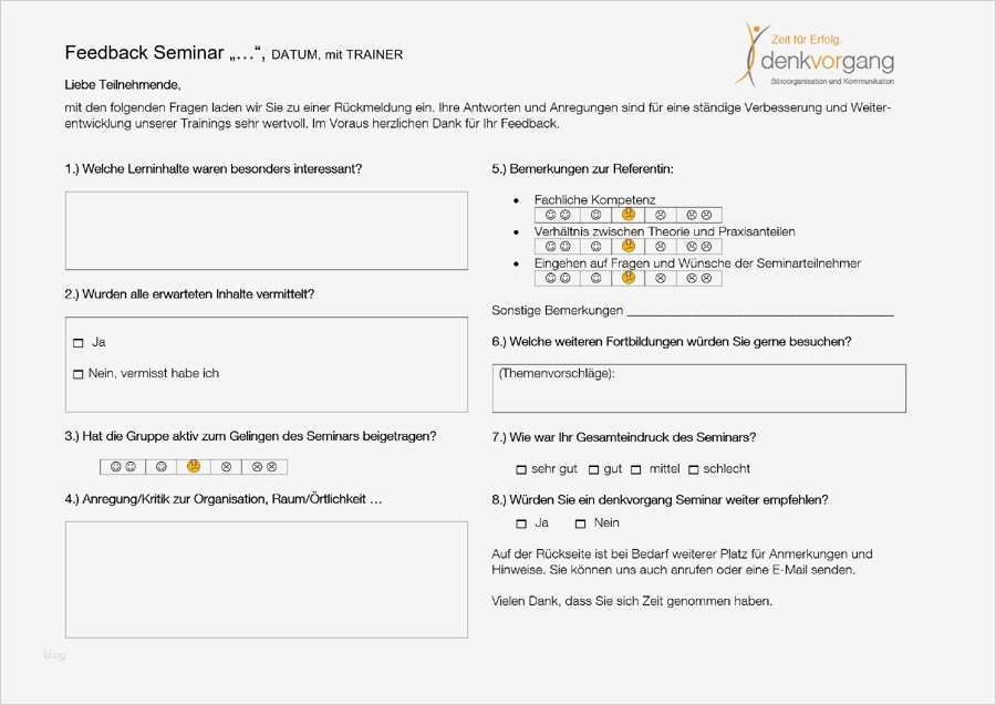 Feedbackbogen Seminar Vorlage Fabelhaft Ablauf Inhouse Seminar Ablaufplanung Ablaufplan