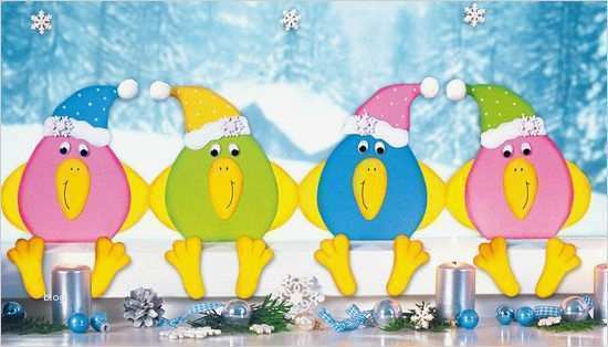 Fensterbilder Grundschule Vorlagen Erstaunlich Basteln Im Winter Lustige Schnee Vögel