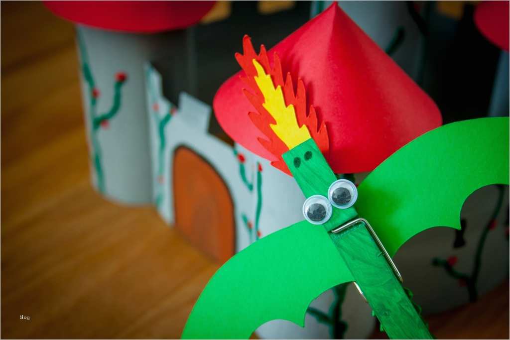 Feuerdrachen Basteln Vorlage Cool Wäscheklammer Drache