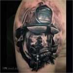 Feuerwehr Tattoos Vorlagen Neu Feuerwehr Tattoo Spieglung Im Feuerwehrhelm Von