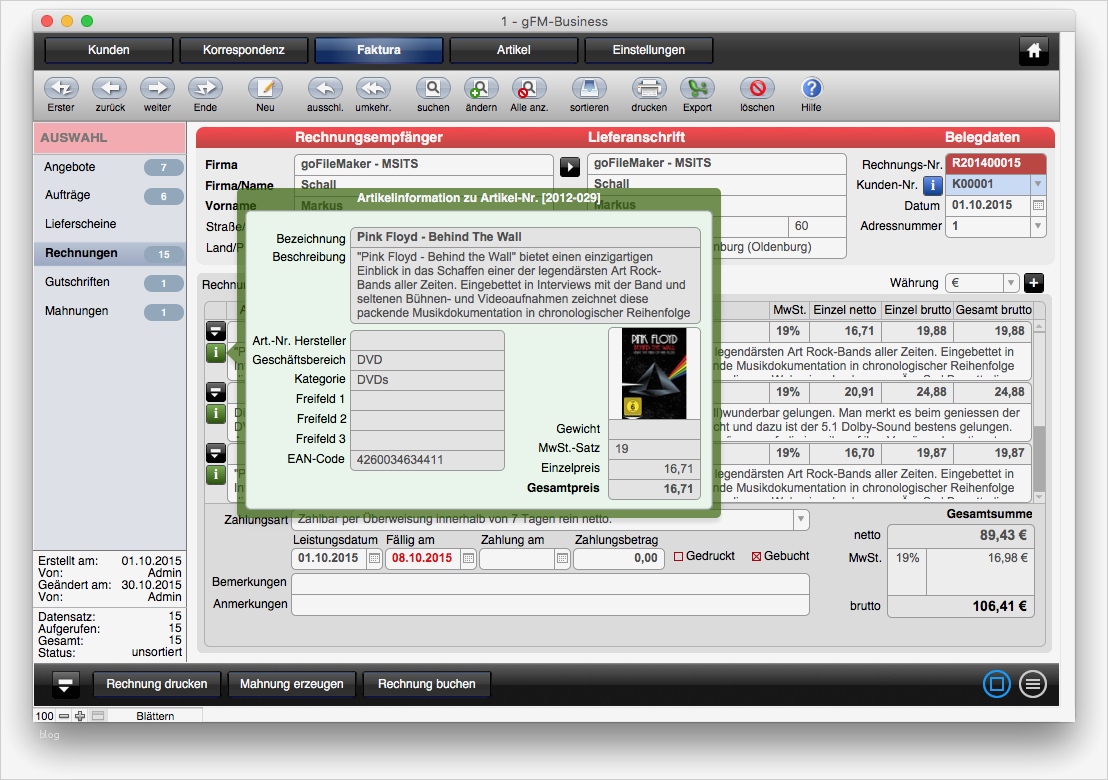 Filemaker Vorlagen Lagerverwaltung Elegant Freeware Rechnungsprogramm Und Warenwirtschaft Für Mac Pc