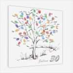 Fingerabdruck Baum Vorlage Schönste Partyspiel Fingerabdruck Baum Auf Leinwand