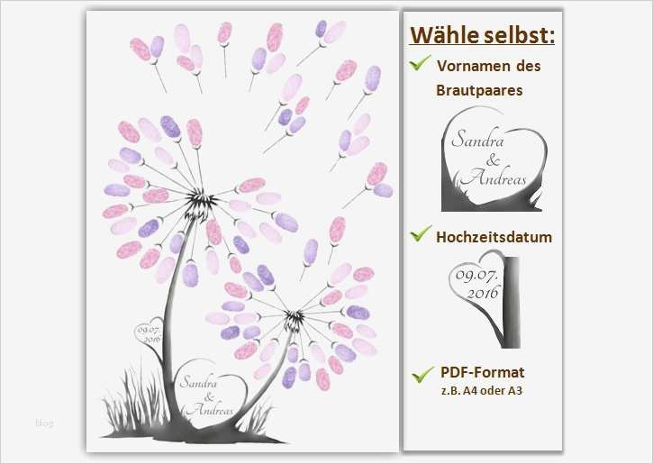 Fingerabdruck Hochzeit Vorlage Inspiration Gastgeschenke Wedding Tree Pusteblume Pdf