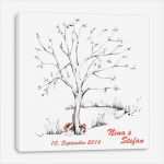 Fingerabdruck Hochzeit Vorlage Kostenlos Schönste Fingerabdruck Baum Auf Leinwand ♥ Hochzeitsspiel