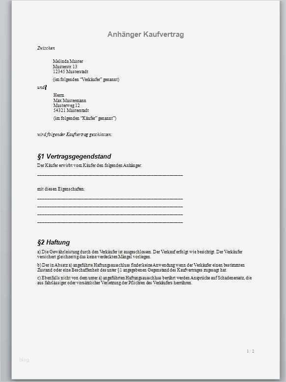 Firmenpapier Vorlage Bewundernswert 14 Allgemeiner Kaufvertrag Privat