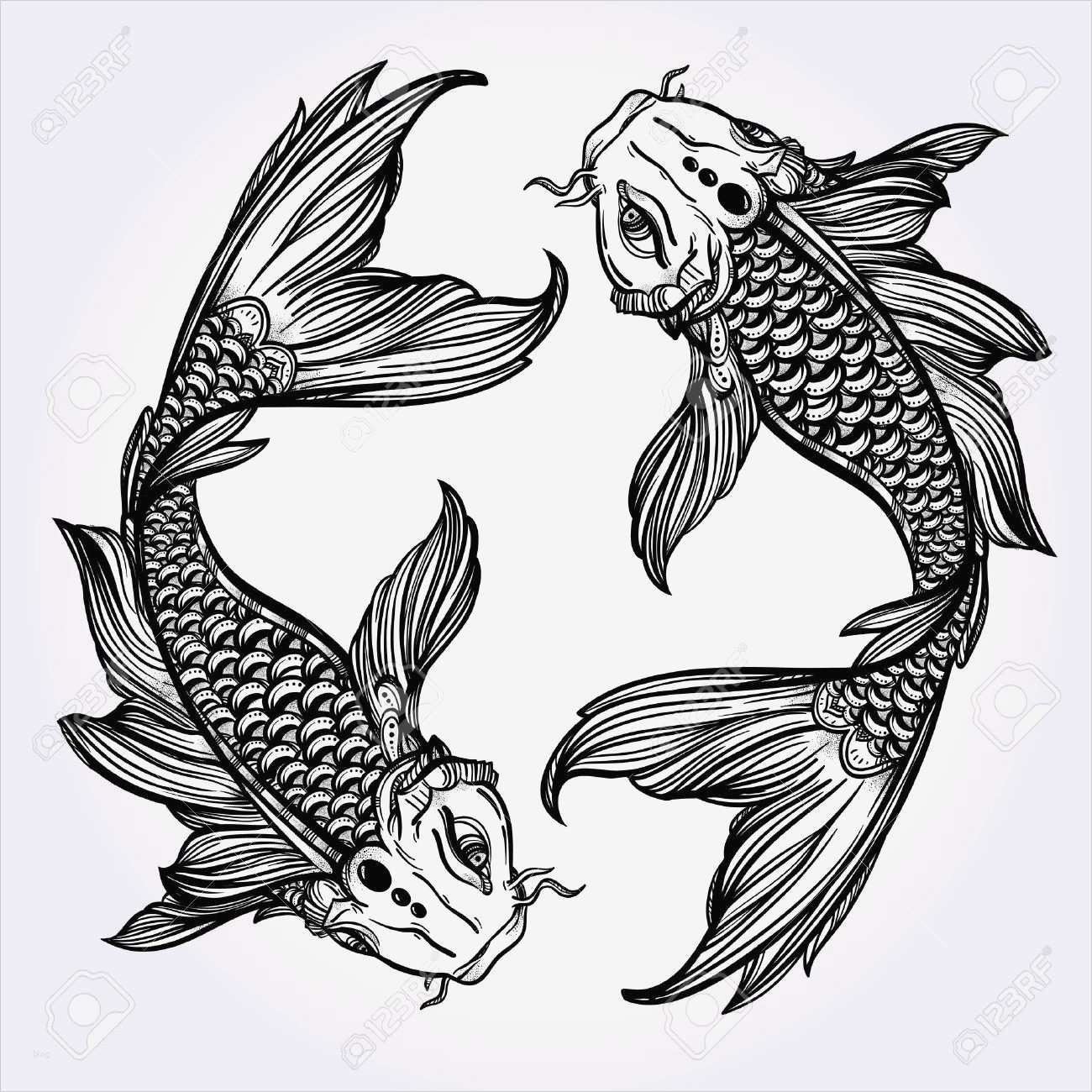 Fische Zeichnen Vorlagen Schön Koi Fisch Tattoo Vorlagen Mit Motive