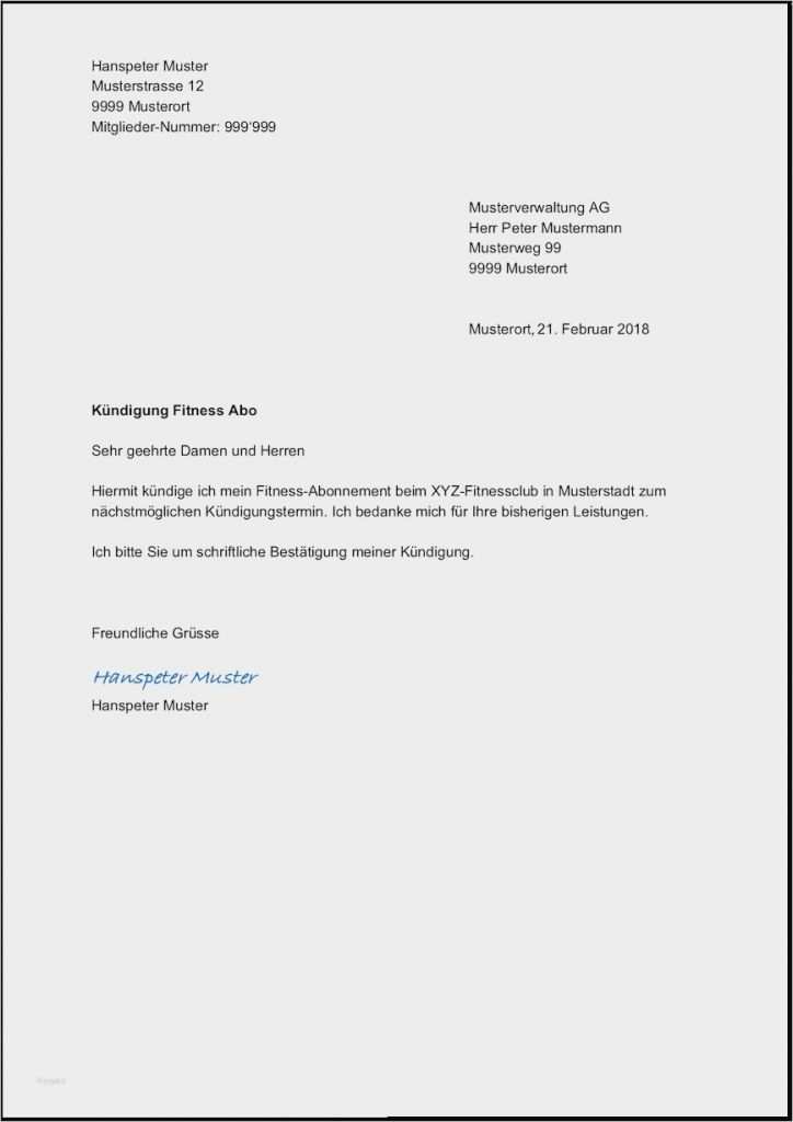 33 Angenehm Fitness Kündigung Vorlage Abbildung 1 Fitness Kündigung Vorlage Erstaunlich Job Kündigen Vorlage Schönste Vorlage Kündigung Für Job