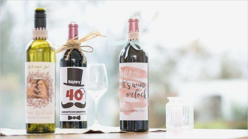 Flaschenetiketten Geburtstag Vorlagen Elegant Flaschenetiketten Selbst Gestalten & Drucken