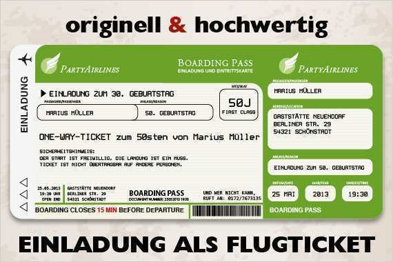 Flugticket Einladung Vorlage Kostenlos Erstaunlich Einladung Geburtstag Boarding Pass