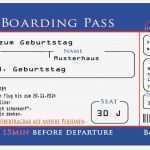 Flugticket Einladung Vorlage Kostenlos Erstaunlich Einladungskarten Zum Geburtstag