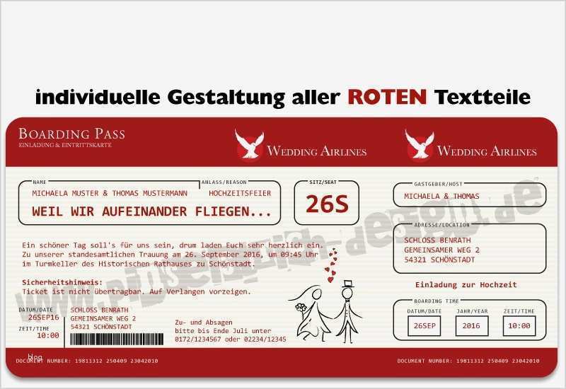 Flugticket Vorlage Angenehm Einladung Flugticket Hochzeit Bester Verkauf Einladung