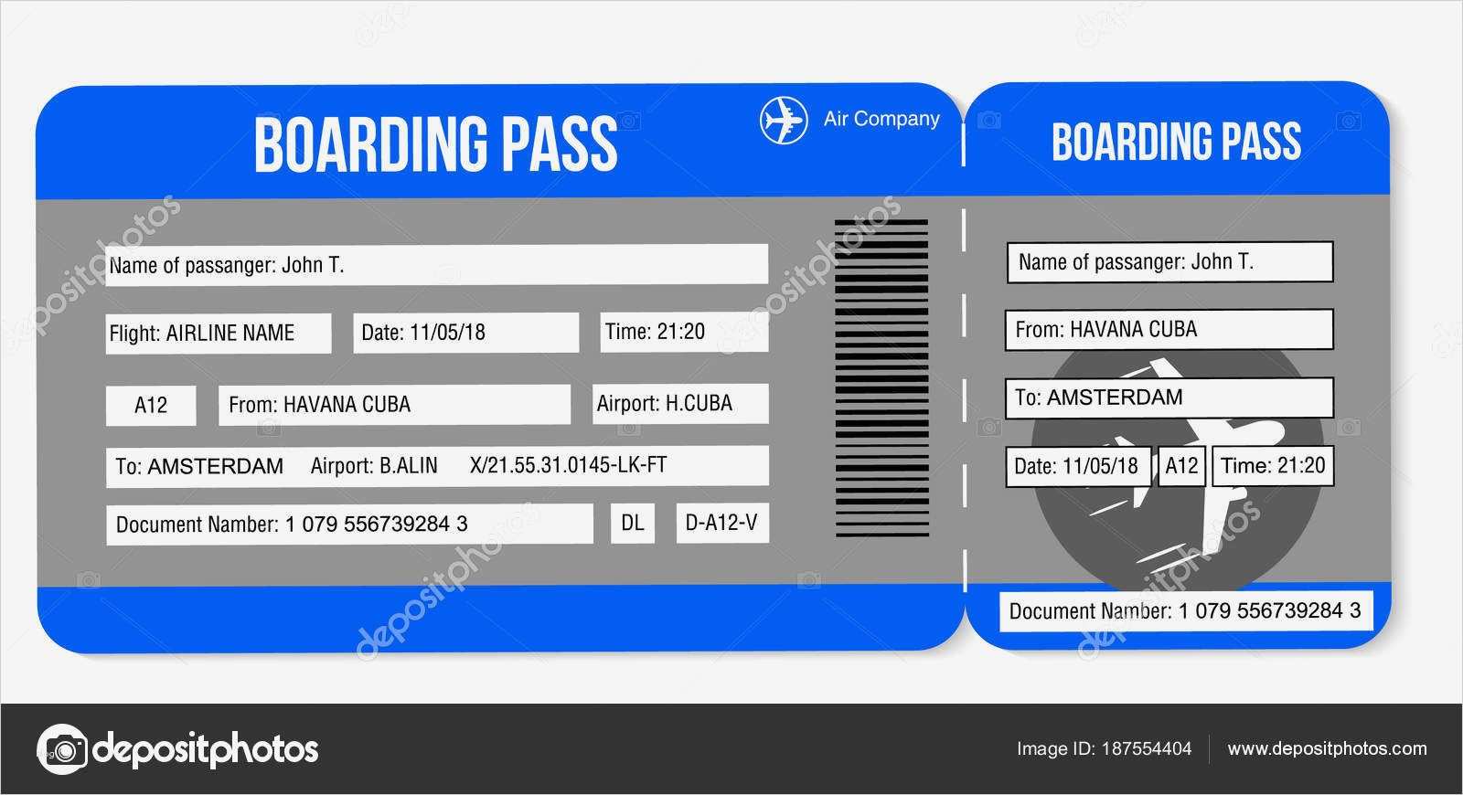 Flugticket Vorlage Download Best Of Großartig Boarding Pass Vorlage Ideen Bilder Für Das
