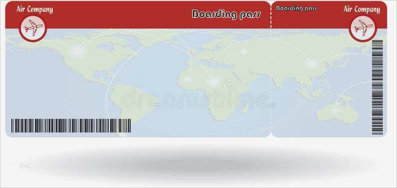 Flugticket Vorlage Download Großartig Variante Des Flugtickets Vektor Abbildung Illustration