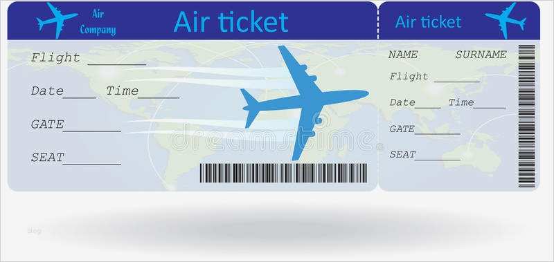 Flugticket Vorlage Download Hübsch Variante Des Flugtickets Vektor Abbildung Illustration