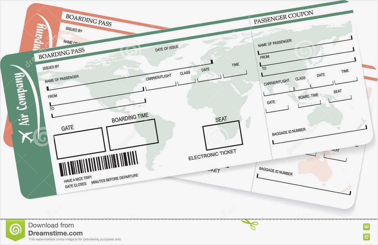 Flugticket Vorlage Download Kostenlos Inspiration Muster Von Bordkarte Zwei Oder Von Flugticket Vektor