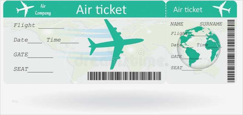 Flugticket Vorlage Download Kostenlos Süß Variante Des Flugtickets Vektor Abbildung Illustration
