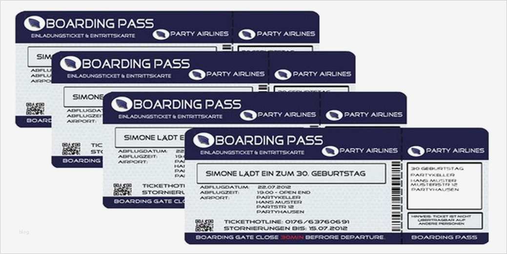 Flugticket Vorlage Download Schön Einladungskarten Zum Geburtstag