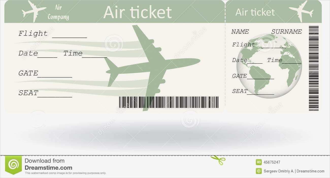Flugticket Vorlage Download Wunderbar Variante Der Bordkarte Vektor Abbildung Bild Von Einstieg