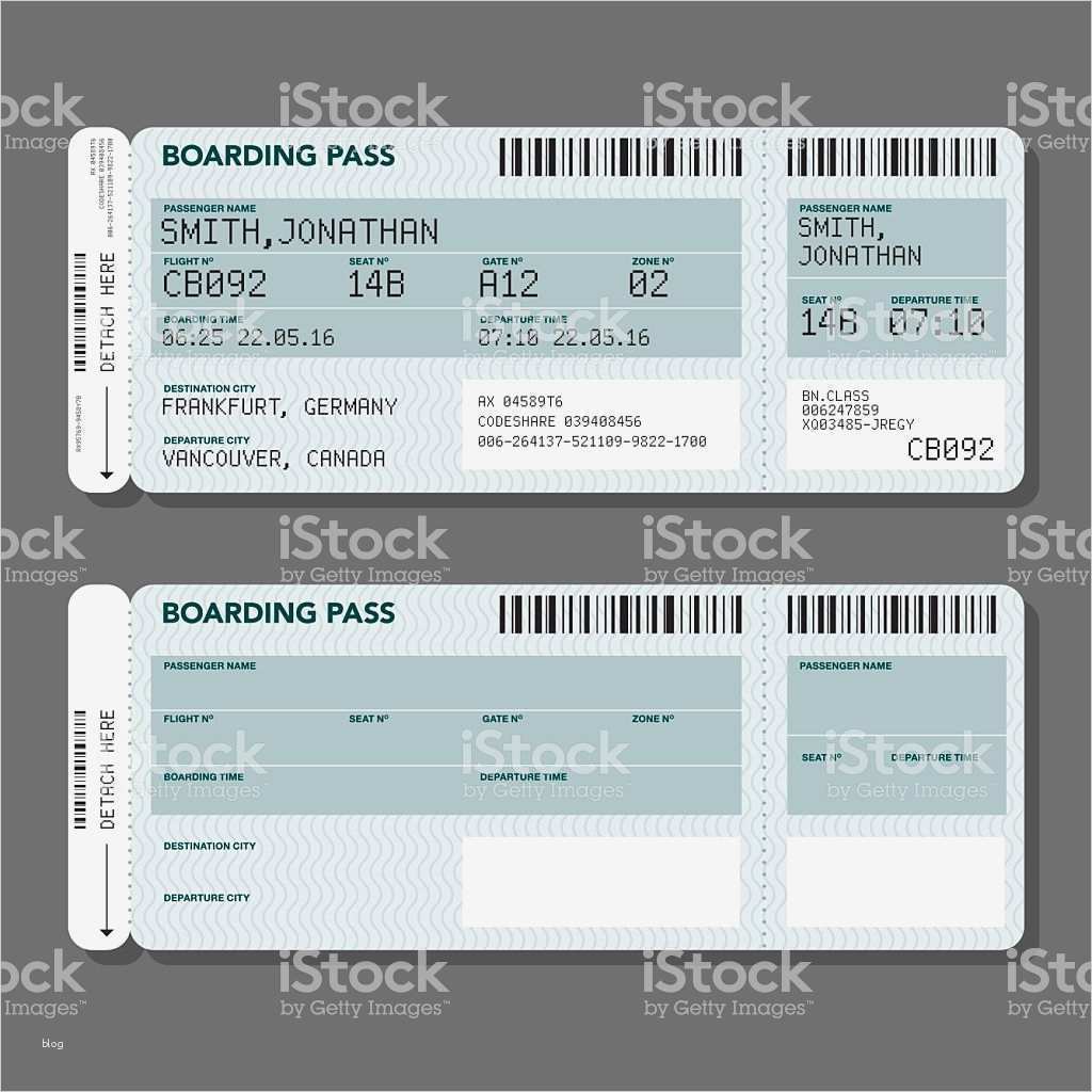 Flugticket Vorlage Photoshop Luxus Leere Vorlage Airportbordkarte Stock Vektor Art Und Mehr