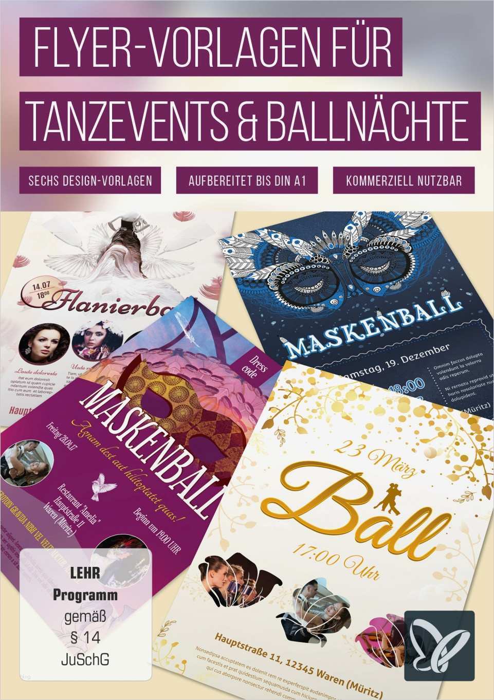 Flyer formate Vorlagen Wunderbar Flyer Vorlagen Für Tanzevents Und Ballnächte