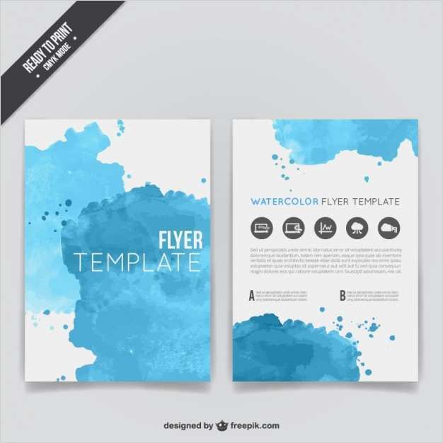 Flyer Vorlagen Gratis Inspiration Watercolor Flyer Template Vector