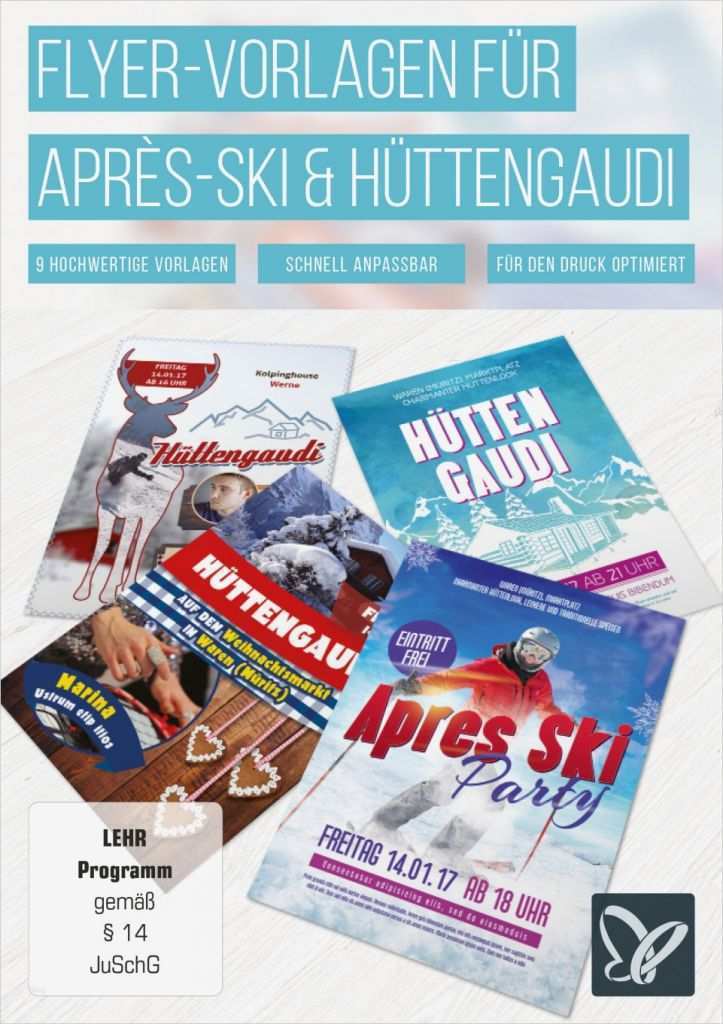 Flyer Vorlagen Wunderbar Flyer Vorlagen Für Après Ski Und Hüttengaudi