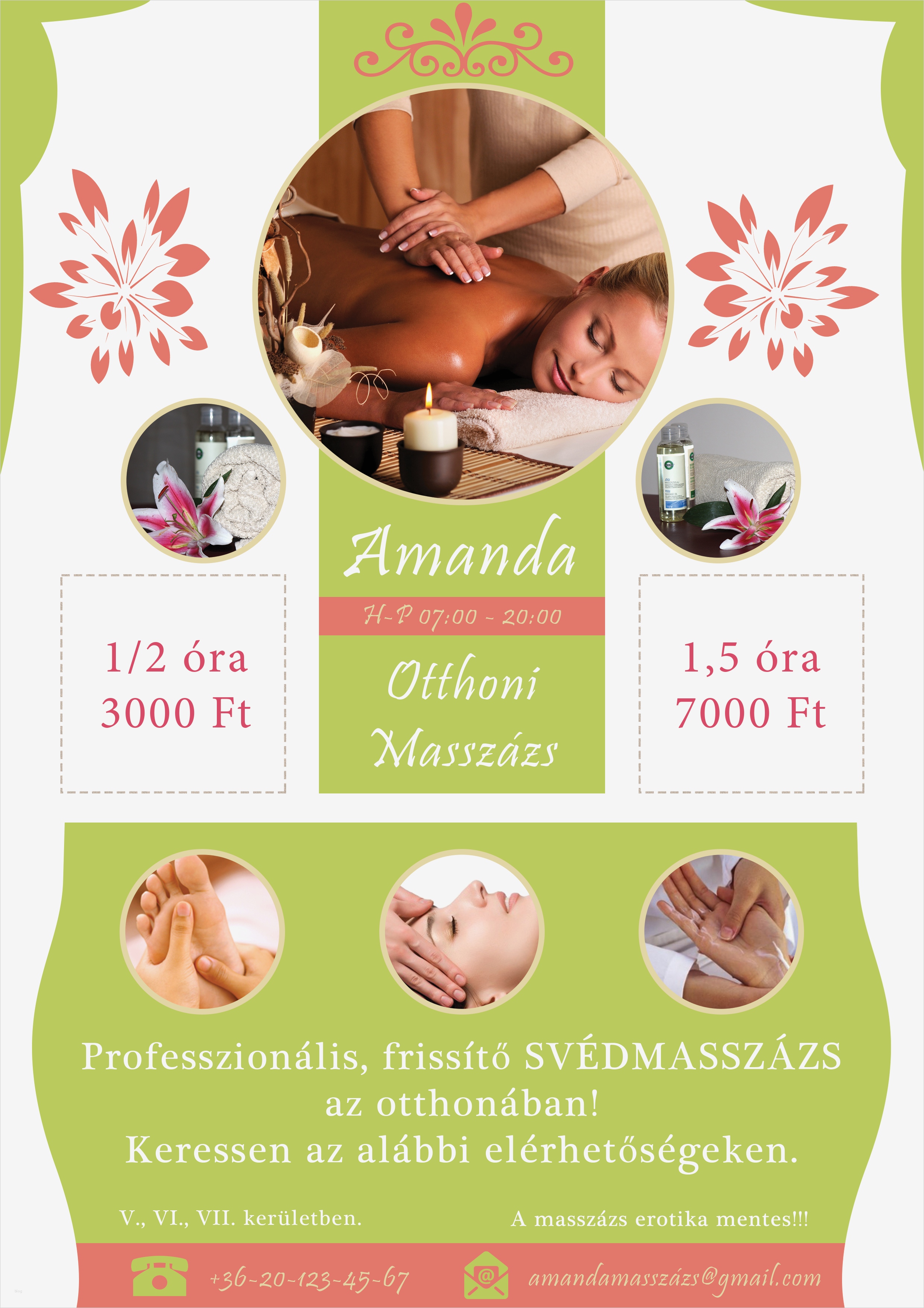 Flyer Vorlagen Yoga Angenehm Massage Flyer 4 Flyers Szórólapok