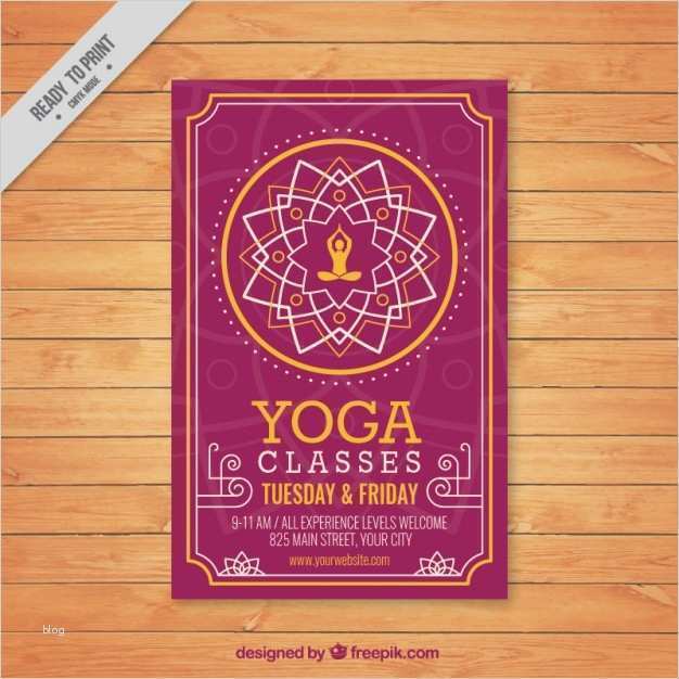 Flyer Vorlagen Yoga Inspiration Nette Blumen ornament Yoga Flyer