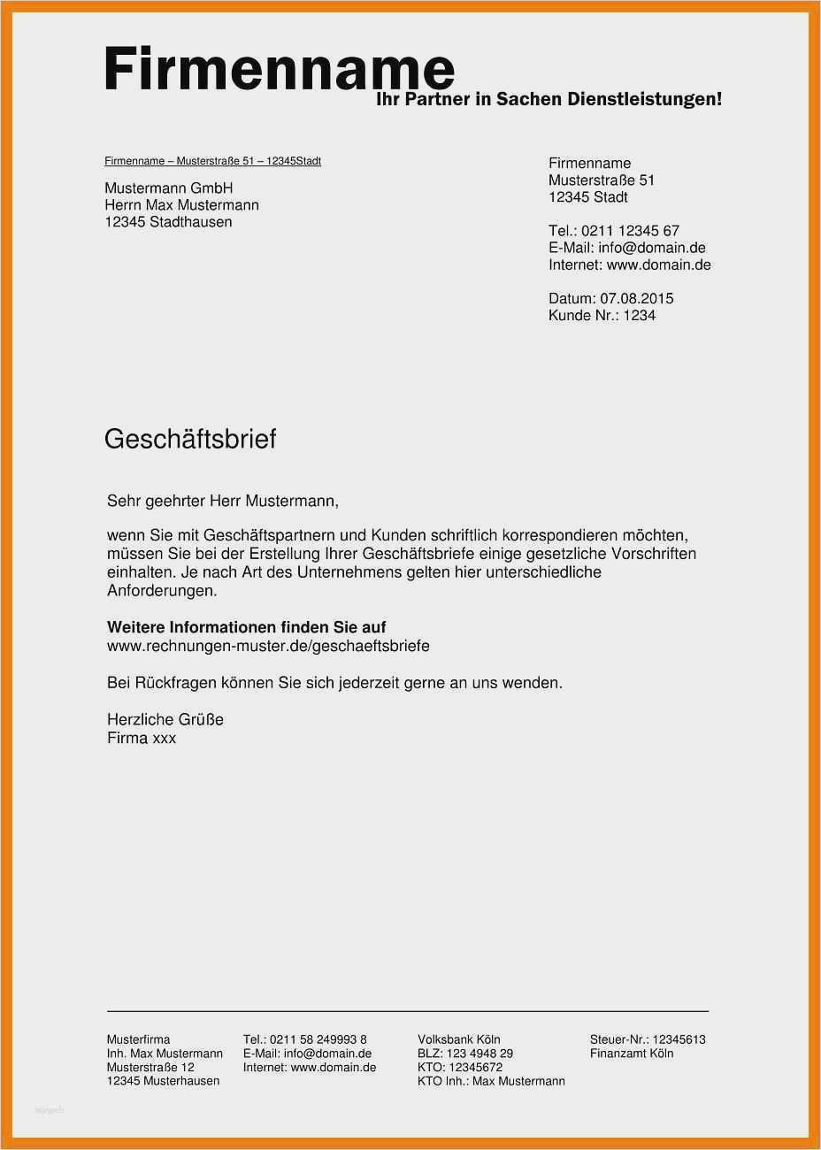 Formeller Brief Vorlage Cool formeller Brief Vorlage Wunderbar 9 Briefe Schreiben