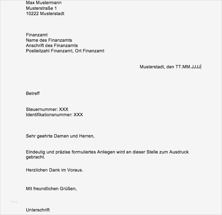 Formloses Anschreiben Vorlage Fabelhaft Steuererklärung Das Gehört In Einen formlosen Antrag