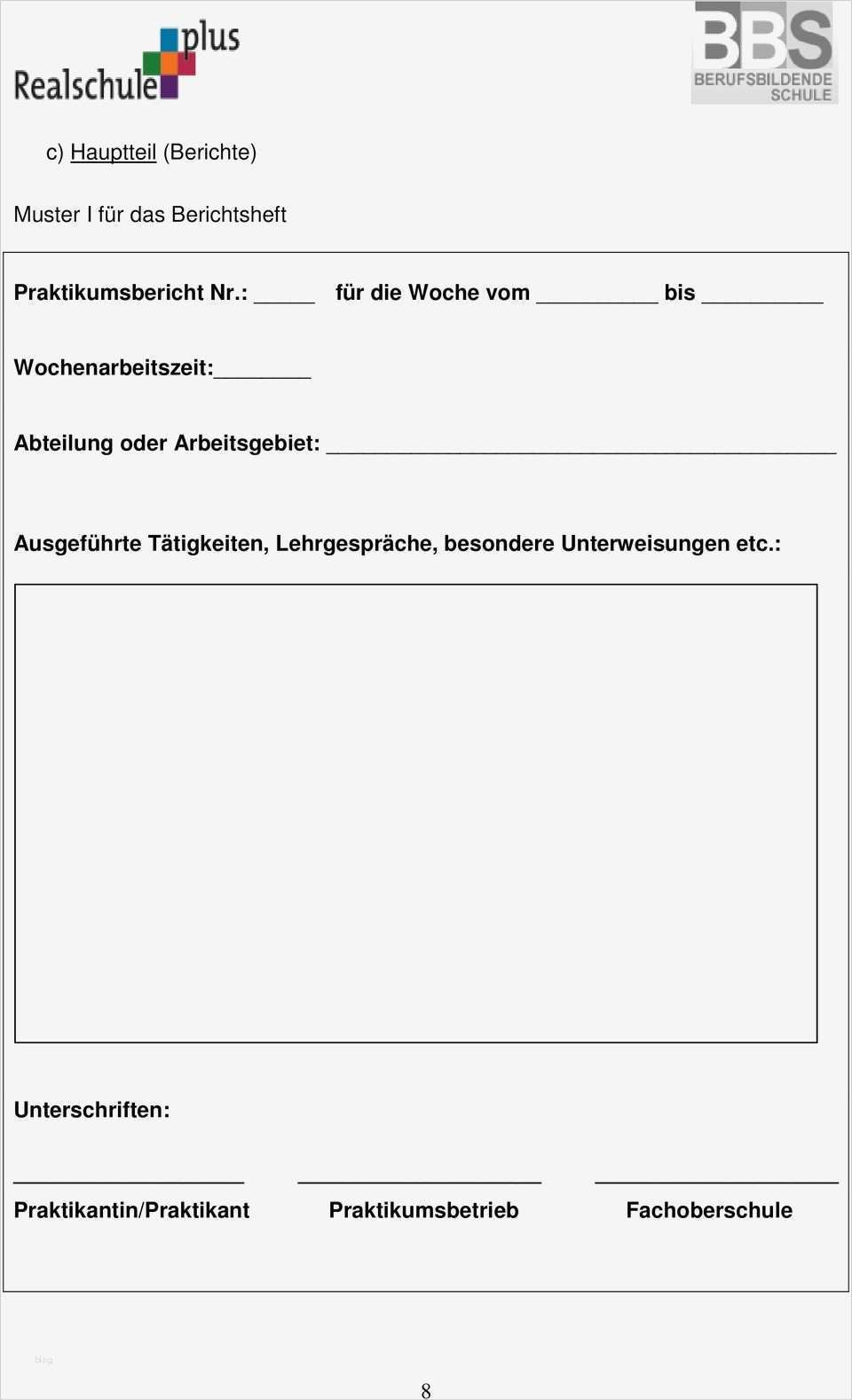 Fos Praktikumsbericht Vorlage Beste Handreichung FÜr Das Praktikum In Der Fachoberschule Pdf