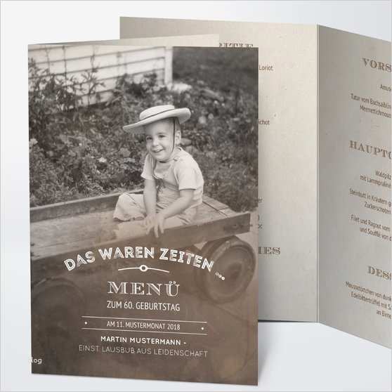 Fotobuch Geburtstag Vorlage Beste Menükarten Geburtstag Alte Zeiten 60 Detail