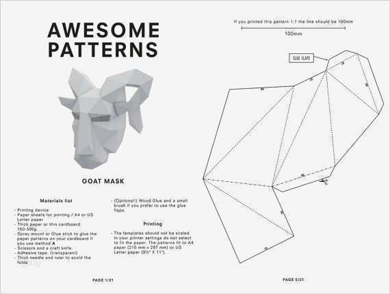 Fotomasken Vorlage Erstaunlich Gemütlich Ziege Maske Vorlage Zeitgenössisch