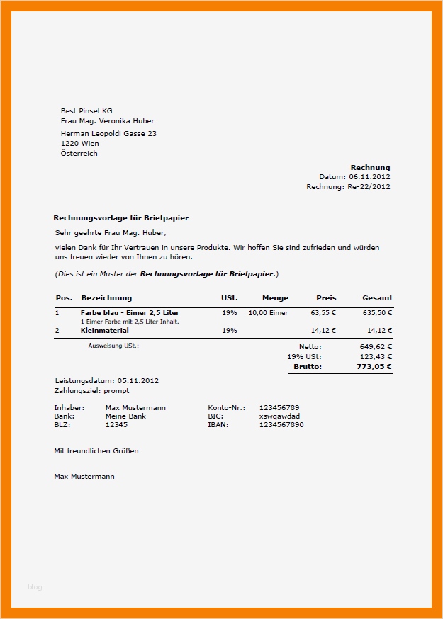 Freiberufler Rechnung Vorlage Inspiration 8 Rechnung Schreiben Vorlage