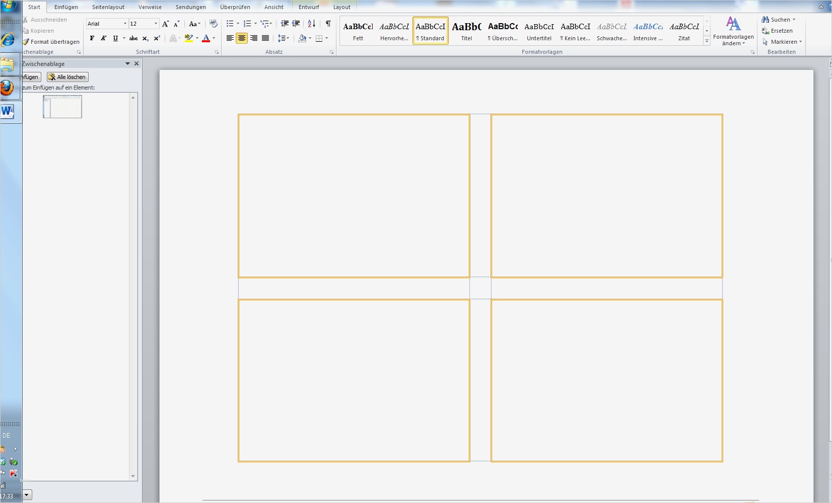 fice [gelöst] Word Vorlage vervielfältigen