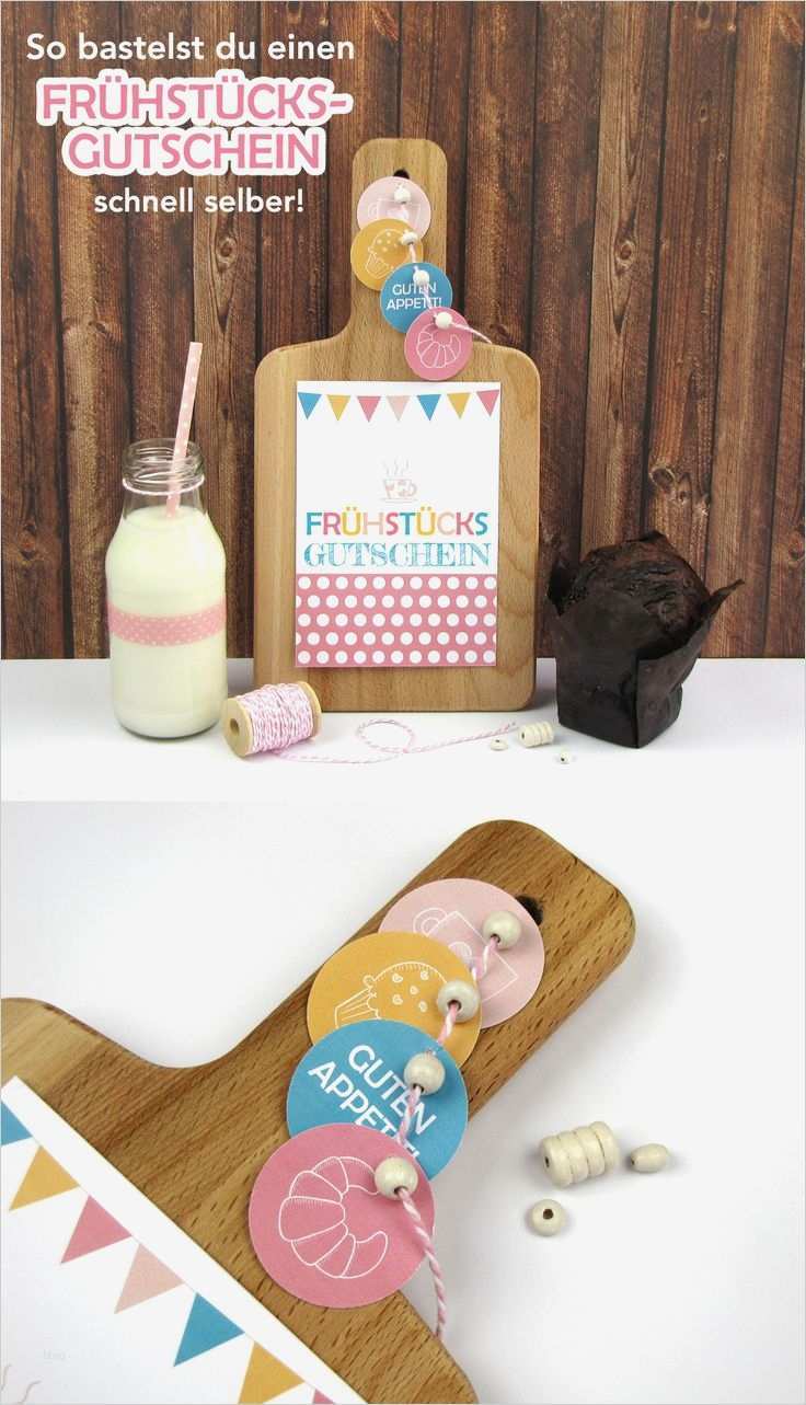 Frühstücksgutschein Vorlage Inspiration Die Besten 25 Gutschein Basteln Ideen Auf Pinterest