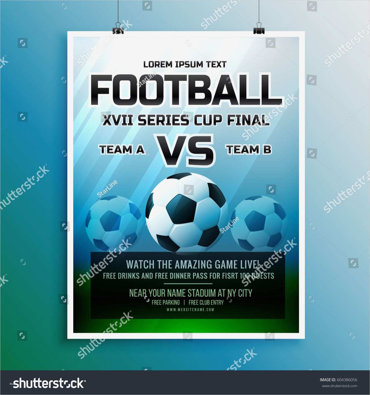 Fußball Ticket Vorlage Bewundernswert Einladungskarte Fussball Ticket Vorlage