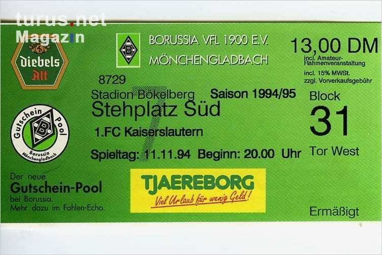 Fußball Ticket Vorlage Bewundernswert Foto Eintrittskarte Im Stadion Bökelberg Borussia