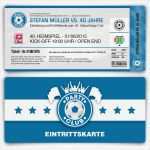 Fußball Ticket Vorlage Genial Einladung Als Fussballticket Zum Geburtstag In Blau Bestellen