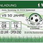 Fußball Ticket Vorlage Wunderbar Einladungskarten Zum Geburtstag