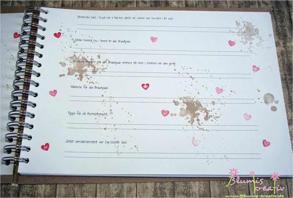 Gästebuch Hochzeit Gestalten Vorlagen Elegant Blumis Kreativ Blog Gästebuch Für Eine Hochzeit Im