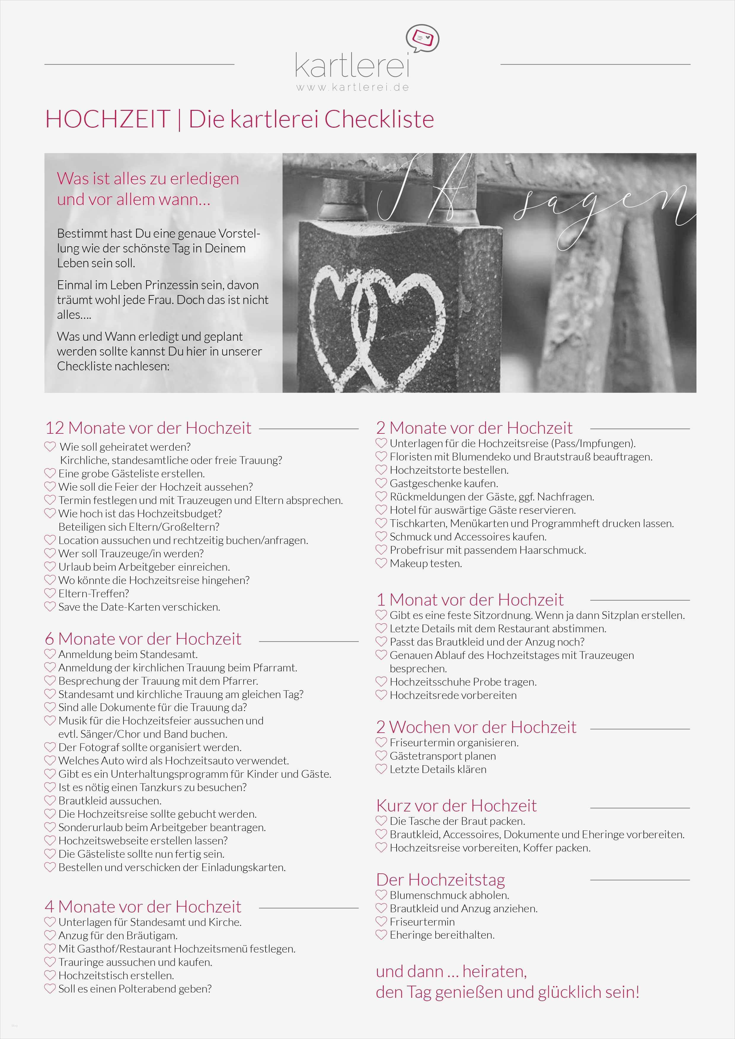 Gästeliste Hochzeit Vorlage Erstaunlich Hochzeits Checkliste Hochzeitsfeier