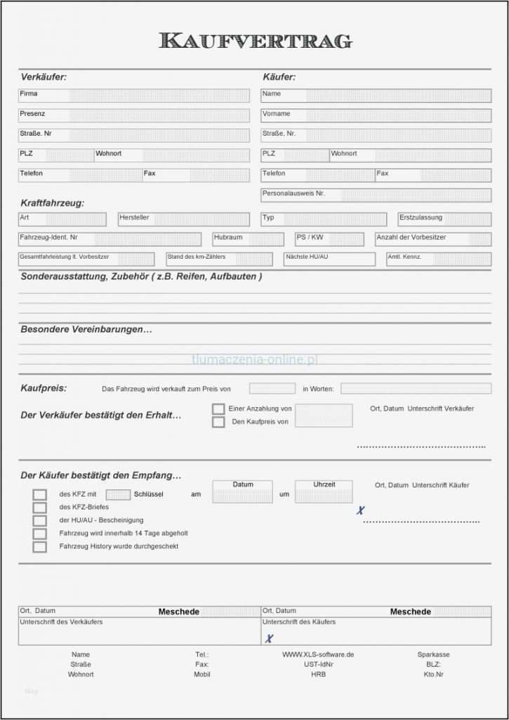 Gebrauchtwagen Kaufvertrag Vorlage Erstaunlich Vordruck Kfz Kaufvertrag