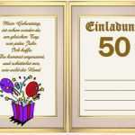 Geburtstagseinladung 50 Vorlage Elegant Einladungskarten 50 Geburtstag Kostenlos Download