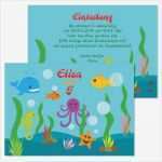 Geburtstagseinladung Vorlage Text Großartig Einladungskarte Kindergeburtstag Unterwasserwelt