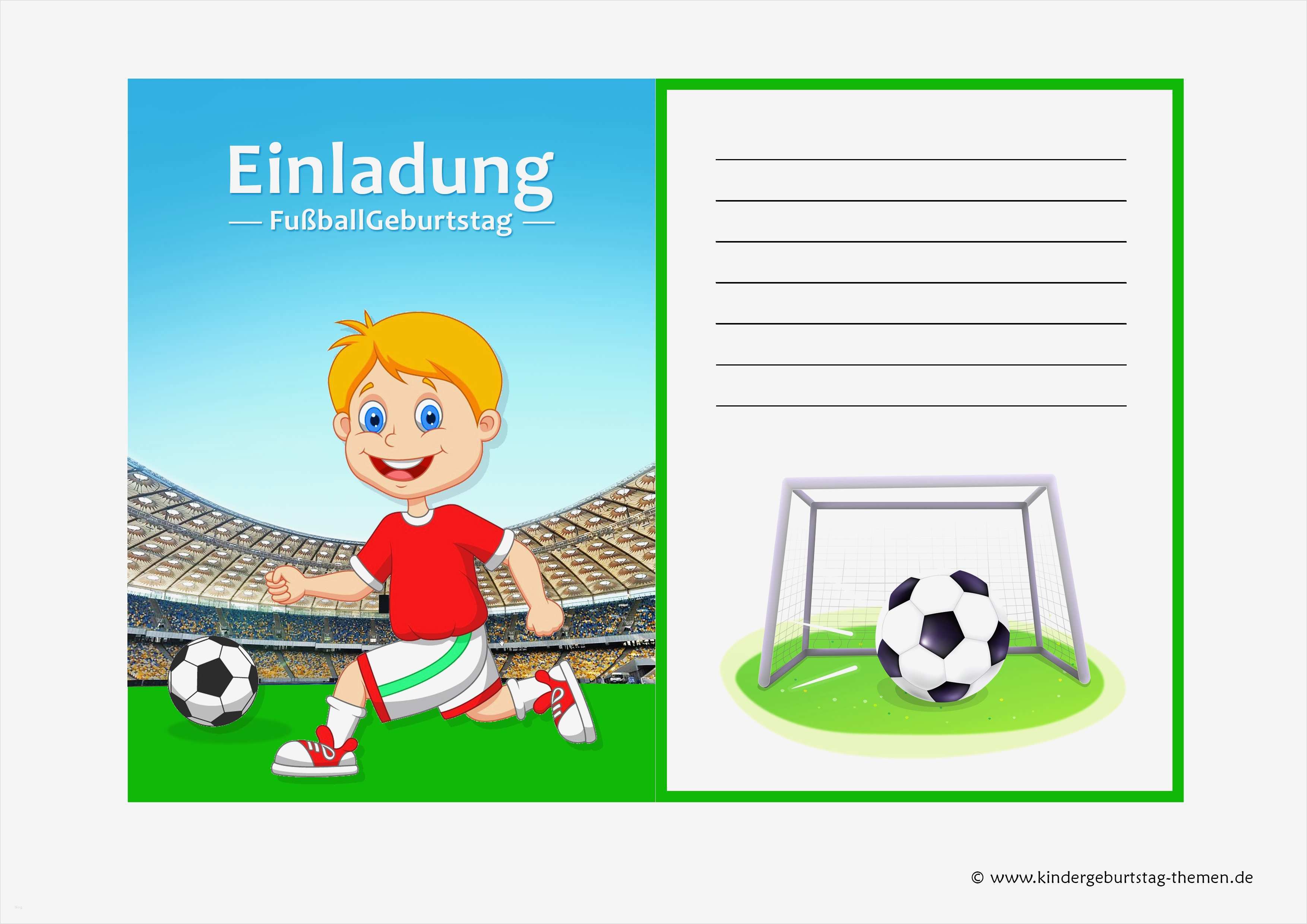 Geburtstagseinladung Vorlagen Kostenlos Ausdrucken Fabelhaft Fussball Einladung Kostenlose Vorlagen Zum Ausdrucken