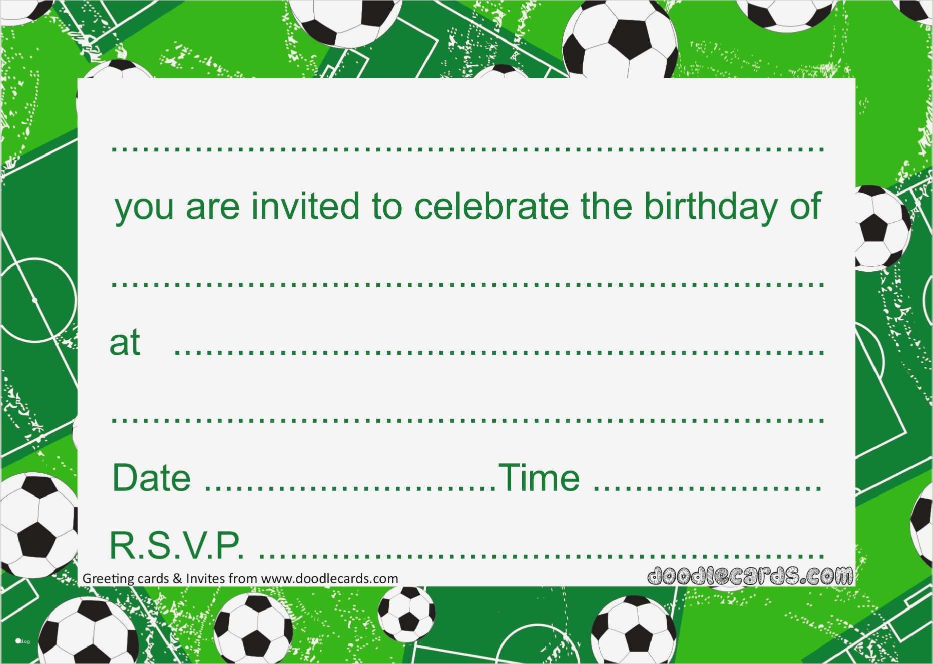 Geburtstagseinladung Vorlagen Kostenlos Ausdrucken Genial Geburtstagseinladung Fußball Kostenlos Ausdrucken